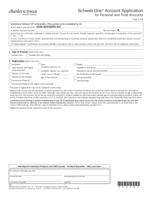 Schwab One Account Application