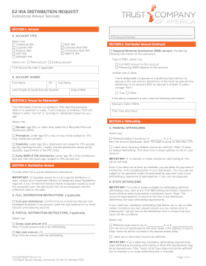 IRA Distribution Request Form