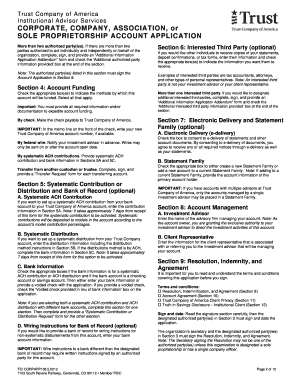 Corporate Account Application Form