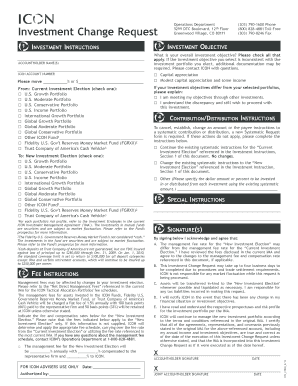 Investment Change Request Form