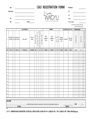 California Registration Form
