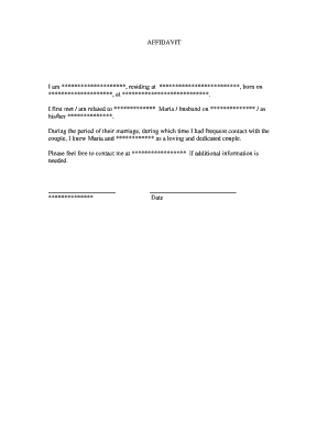 Affidavit of Relationship