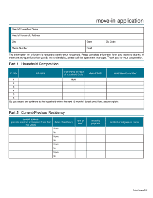 Move-In Application Form