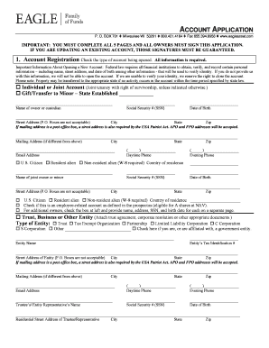 Eagle Asset Account Application