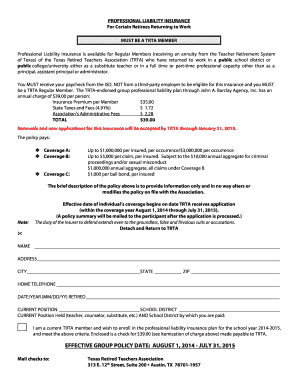 Professional Liability Insurance for Retired Teachers
