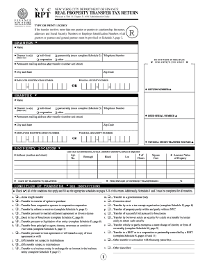 New York City Real Property Transfer Tax Return