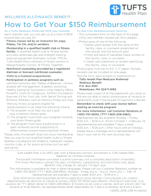 Tufts Medicare Preferred Wellness Allowance Reimbursement Form