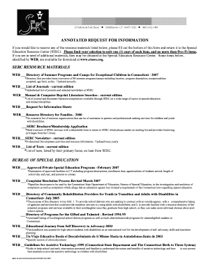 Annotated Request for Information
