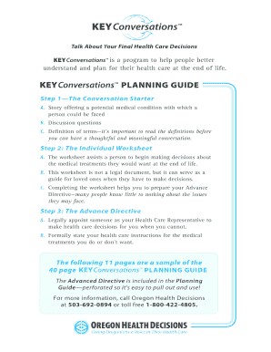 Oregon Advance Directive Planning Guide