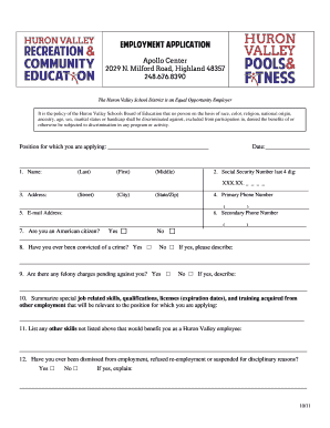 Employment Application Form