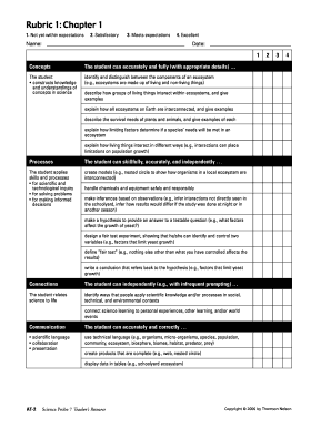 Science Probe 7 Rubric