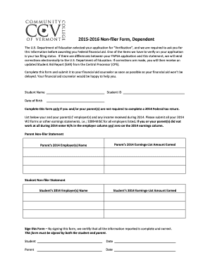2015-2016 Non-Filer Form