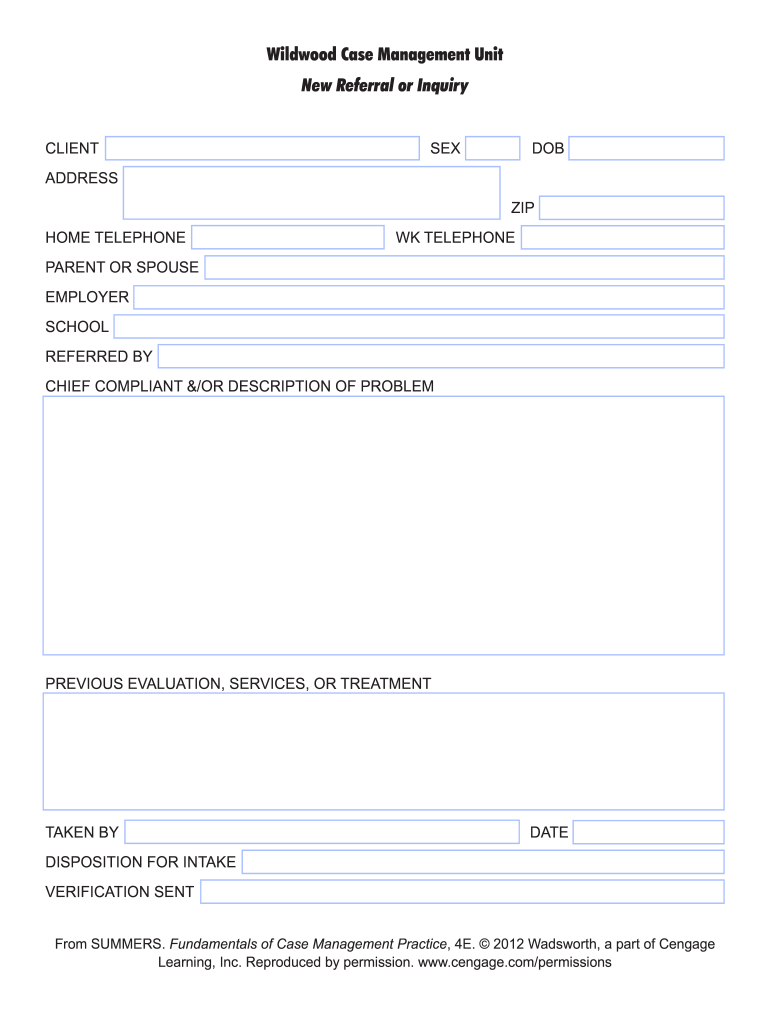 Wildwood Case Management Unit Forms Fill Online, Printable, Fillable