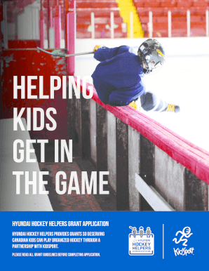 Hyundai Hockey Helpers Grant Application