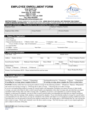 Employee Enrollment Form