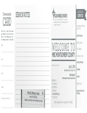 McLean Bible Church Welcome Card