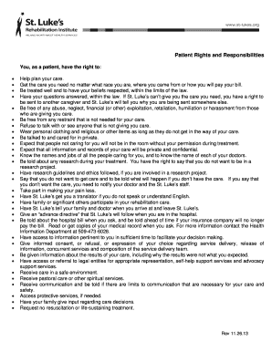 Patient Rights and Responsibilities Form