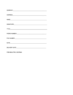 Purchase Order Form
