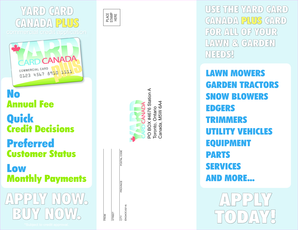 Yard Card Canada Plus Credit Card Application