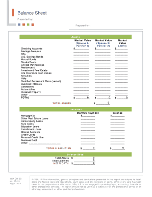 Balance Sheet Template