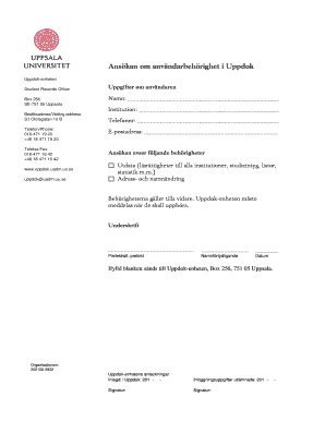 Application for User Access in Uppdok