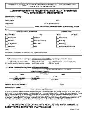 Authorization for Patient Health Information Release