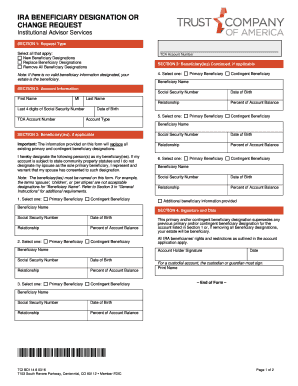 IRA Beneficiary Designation Form