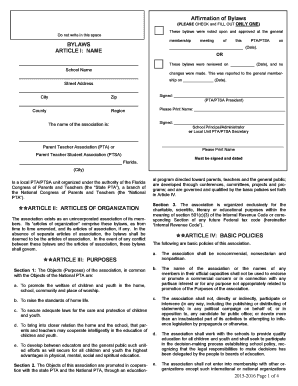 Affirmation of Bylaws