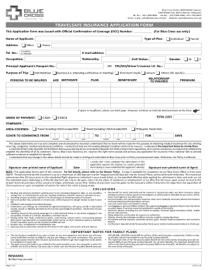 TravelSafe Insurance Application Form