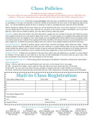Class Registration and Policies