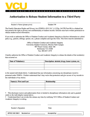 Authorization to Release Student Information