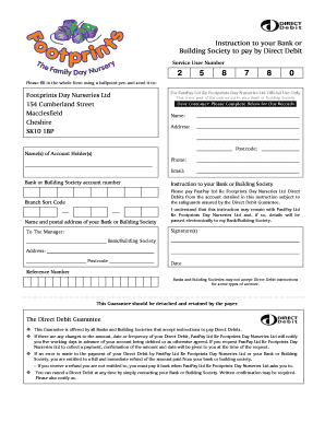 Direct Debit Instruction Form