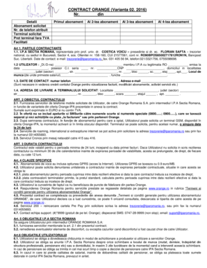 Orange Mobile Service Contract