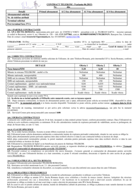 Telekom Romania Mobile Service Contract