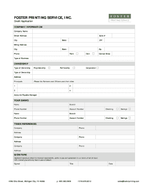 Credit Application Form