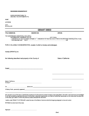 California Grant Deed