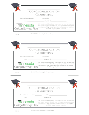 Graduation College Savings Contribution Form