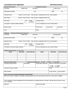 Counseling Services Application