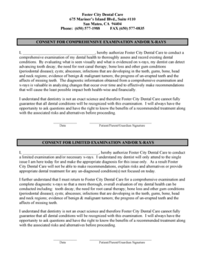 Dental Consent Form
