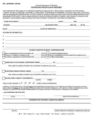 Louisiana Suspension/Expulsion Report