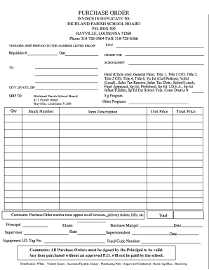 Purchase Order Form