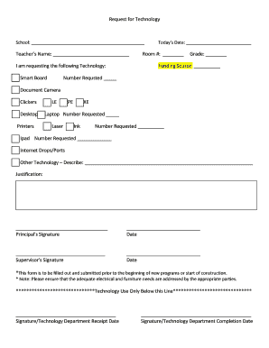 Request for Technology Form