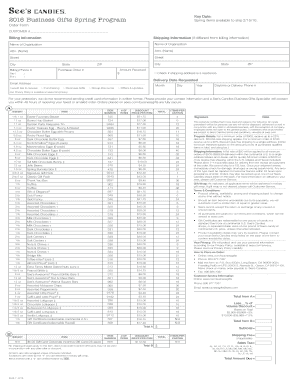 Sees Candies Business Gifts Order Form