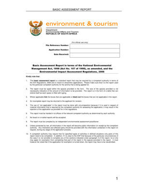 Basic Assessment Report for Environmental Management