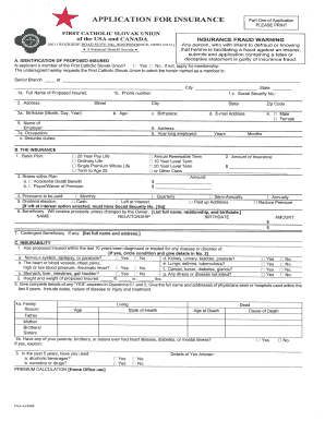 Addendum to Life Insurance Application Form AJ-08