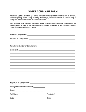 Voter Complaint Form