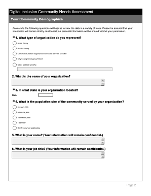 Digital Inclusion Community Needs Assessment