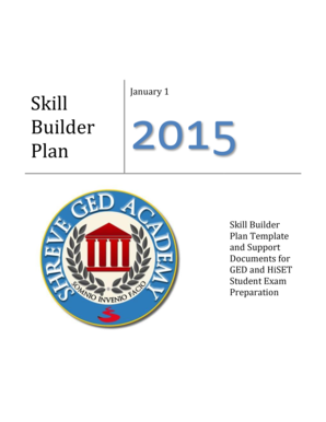 Skill Builder Plan Skill Builder Plan Template and Support Documents for GED and HiSET Student Exam Preparation - webjunction