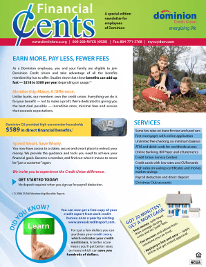 Dominion Credit Union Membership Application