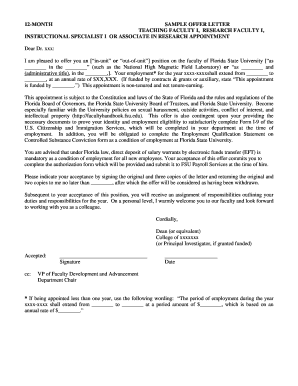 Appendices example in research paper pdf - 12-MONTH SAMPLE OFFER LETTER TEACHING FACULTY I RESEARCH - hr fsu